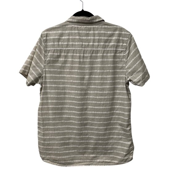 THREADS 4 THOUGHT BUTTON UP SHIRT LIGHTWEIGHT STRIPED MENS M 100% ORGANIC COTTON - Picture 2 of 6